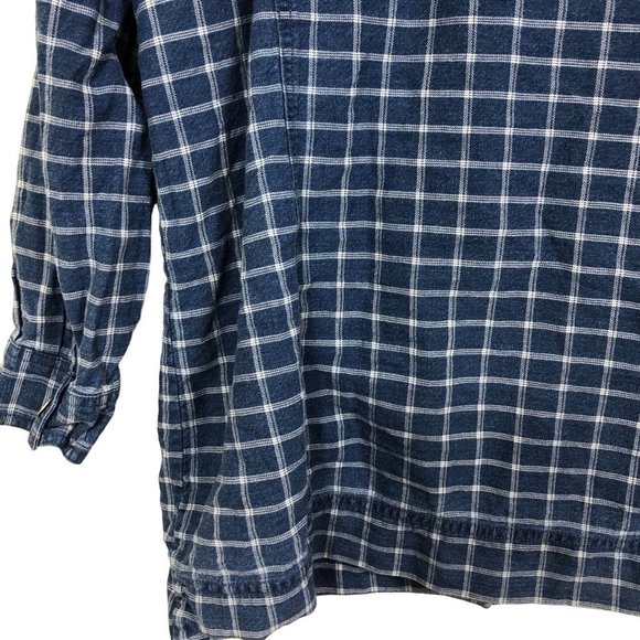 VICTORIA JONES WOMAN Denim Style Plaid Shacket Shirt Jacket Zip Up Size X - Picture 9 of 11